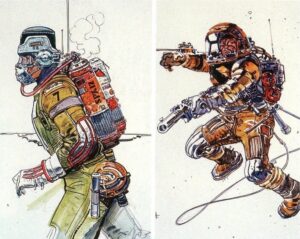 Concept art voor Alien van Jean Giraud